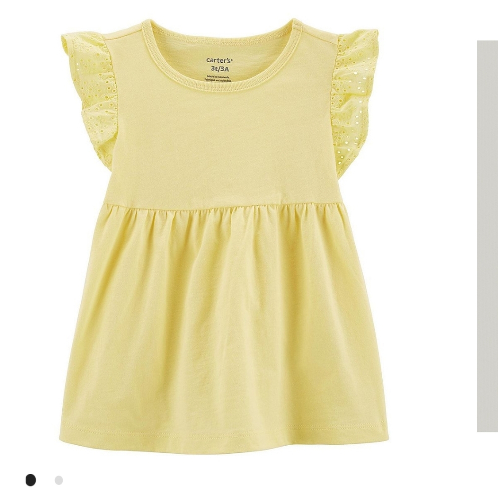 Carter's toddler girl eyelet flutter shirt